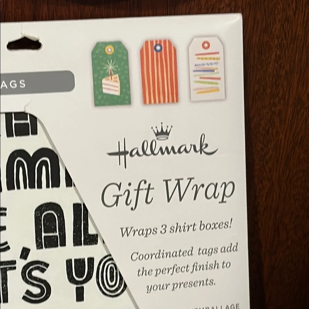Hallmark & More Gift Wrap Set with Tags and Twine 9 sheets of Wrapping NWT